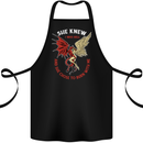 She Knew I Was Hell Devil & Angel Valentines Day Cotton Apron 100% Organic Black