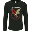 She Knew I Was Hell Devil & Angel Valentines Day Mens Long Sleeve T-Shirt Black