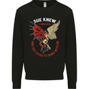 She Knew I Was Hell Devil & Angel Valentines Day Mens Sweatshirt Jumper Black