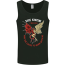 She Knew I Was Hell Devil & Angel Valentines Day Mens Vest Tank Top Black