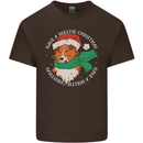 Sheltie Dog Christmas Mens Cotton T-Shirt Tee Top Dark Chocolate