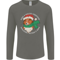 Sheltie Dog Christmas Mens Long Sleeve T-Shirt Charcoal