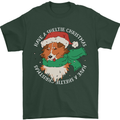 Sheltie Dog Christmas Mens T-Shirt 100% Cotton Forest Green