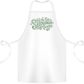 Shenanigans Begin Funny St Patricks Day Cotton Apron 100% Organic White