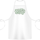 Shenanigans Begin Funny St Patricks Day Cotton Apron 100% Organic White