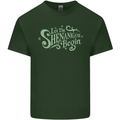 Shenanigans Begin Funny St Patricks Day Mens Cotton T-Shirt Tee Top Forest Green