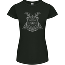 Shiba Inu Samurai Warrior Dog Womens Petite Cut T-Shirt Black