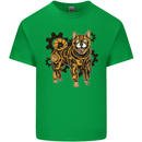 Shiba Inu Steampunk Dog Kids T-Shirt Childrens Irish Green