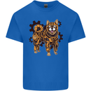 Shiba Inu Steampunk Dog Kids T-Shirt Childrens Royal Blue