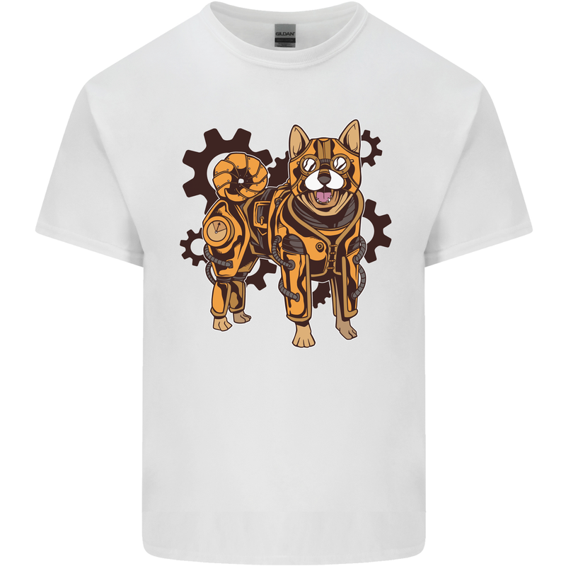 Shiba Inu Steampunk Dog Kids T-Shirt Childrens White