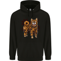 Shiba Inu Steampunk Dog Mens 80% Cotton Hoodie Black