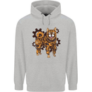 Shiba Inu Steampunk Dog Mens 80% Cotton Hoodie Sports Grey