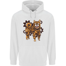 Shiba Inu Steampunk Dog Mens 80% Cotton Hoodie White