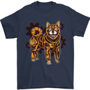 Shiba Inu Steampunk Dog Mens T-Shirt 100% Cotton Navy Blue