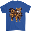 Shiba Inu Steampunk Dog Mens T-Shirt 100% Cotton Royal Blue