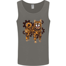 Shiba Inu Steampunk Dog Mens Vest Tank Top Charcoal