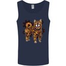 Shiba Inu Steampunk Dog Mens Vest Tank Top Navy Blue