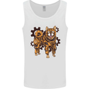Shiba Inu Steampunk Dog Mens Vest Tank Top White