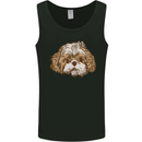 Shih Tzu Dog Head Mens Vest Tank Top Black