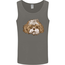 Shih Tzu Dog Head Mens Vest Tank Top Charcoal