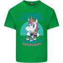 Shut the Fuckupcakes Funny Offensive Unicorn Kids T-Shirt Childrens Irish Green
