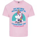 Shut the Fuckupcakes Funny Offensive Unicorn Kids T-Shirt Childrens Light Pink
