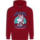 Shut the Fuckupcakes Funny Offensive Unicorn Mens 80% Cotton Hoodie Red