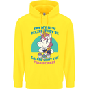 Shut the Fuckupcakes Funny Offensive Unicorn Mens 80% Cotton Hoodie Yellow
