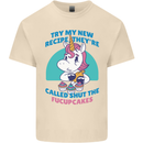 Shut the Fuckupcakes Funny Offensive Unicorn Mens Cotton T-Shirt Tee Top Natural
