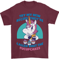 Shut the Fuckupcakes Funny Offensive Unicorn Mens T-Shirt 100% Cotton Maroon