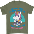 Shut the Fuckupcakes Funny Offensive Unicorn Mens T-Shirt 100% Cotton Military Green
