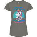 Shut the Fuckupcakes Funny Offensive Unicorn Womens Petite Cut T-Shirt Charcoal