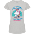 Shut the Fuckupcakes Funny Offensive Unicorn Womens Petite Cut T-Shirt Sports Grey