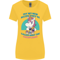 Shut the Fuckupcakes Funny Offensive Unicorn Womens Wider Cut T-Shirt Yellow