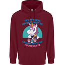 Shut the Fuckupcakes Offensive Funny Unicorn Childrens Kids Hoodie Maroon