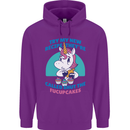 Shut the Fuckupcakes Offensive Funny Unicorn Childrens Kids Hoodie Purple
