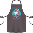 Shut the Fuckupcakes Offensive Funny Unicorn Cotton Apron 100% Organic Dark Grey