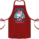 Shut the Fuckupcakes Offensive Funny Unicorn Cotton Apron 100% Organic Maroon