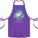 Shut the Fuckupcakes Offensive Funny Unicorn Cotton Apron 100% Organic Purple