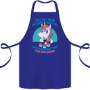Shut the Fuckupcakes Offensive Funny Unicorn Cotton Apron 100% Organic Royal Blue
