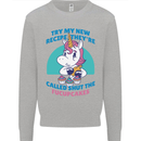 Shut the Fuckupcakes Offensive Funny Unicorn Kids Sweatshirt Jumper Sports Grey