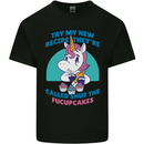 Shut the Fuckupcakes Offensive Funny Unicorn Kids T-Shirt Childrens Black