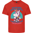 Shut the Fuckupcakes Offensive Funny Unicorn Kids T-Shirt Childrens Red