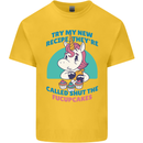 Shut the Fuckupcakes Offensive Funny Unicorn Kids T-Shirt Childrens Yellow
