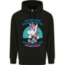 Shut the Fuckupcakes Offensive Funny Unicorn Mens 80% Cotton Hoodie Black