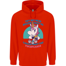 Shut the Fuckupcakes Offensive Funny Unicorn Mens 80% Cotton Hoodie Bright Red