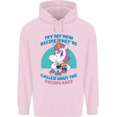 Shut the Fuckupcakes Offensive Funny Unicorn Mens 80% Cotton Hoodie Light Pink