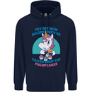 Shut the Fuckupcakes Offensive Funny Unicorn Mens 80% Cotton Hoodie Navy Blue
