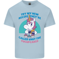 Shut the Fuckupcakes Offensive Funny Unicorn Mens Cotton T-Shirt Tee Top Light Blue