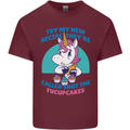 Shut the Fuckupcakes Offensive Funny Unicorn Mens Cotton T-Shirt Tee Top Maroon